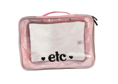 Necessaire Maleta G 32x24 - Etc Rosa