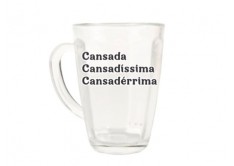 Caneca Cansadíssima - Vidro 360ml