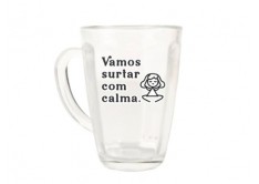 Caneca Surtar Com Calma - Vidro 360ml