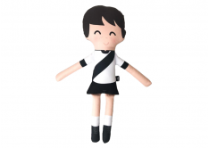 Boneco Naninha Futebol Branco C/ Preto Diagonal 2