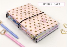 Capa Planner Criativo Bolinhas Douradas